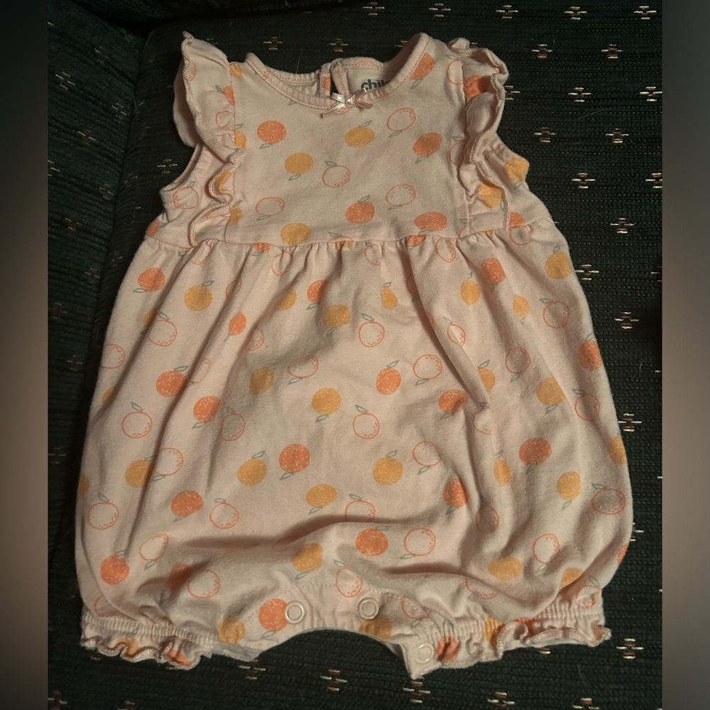 Chicco Baby Romper with Orange Print